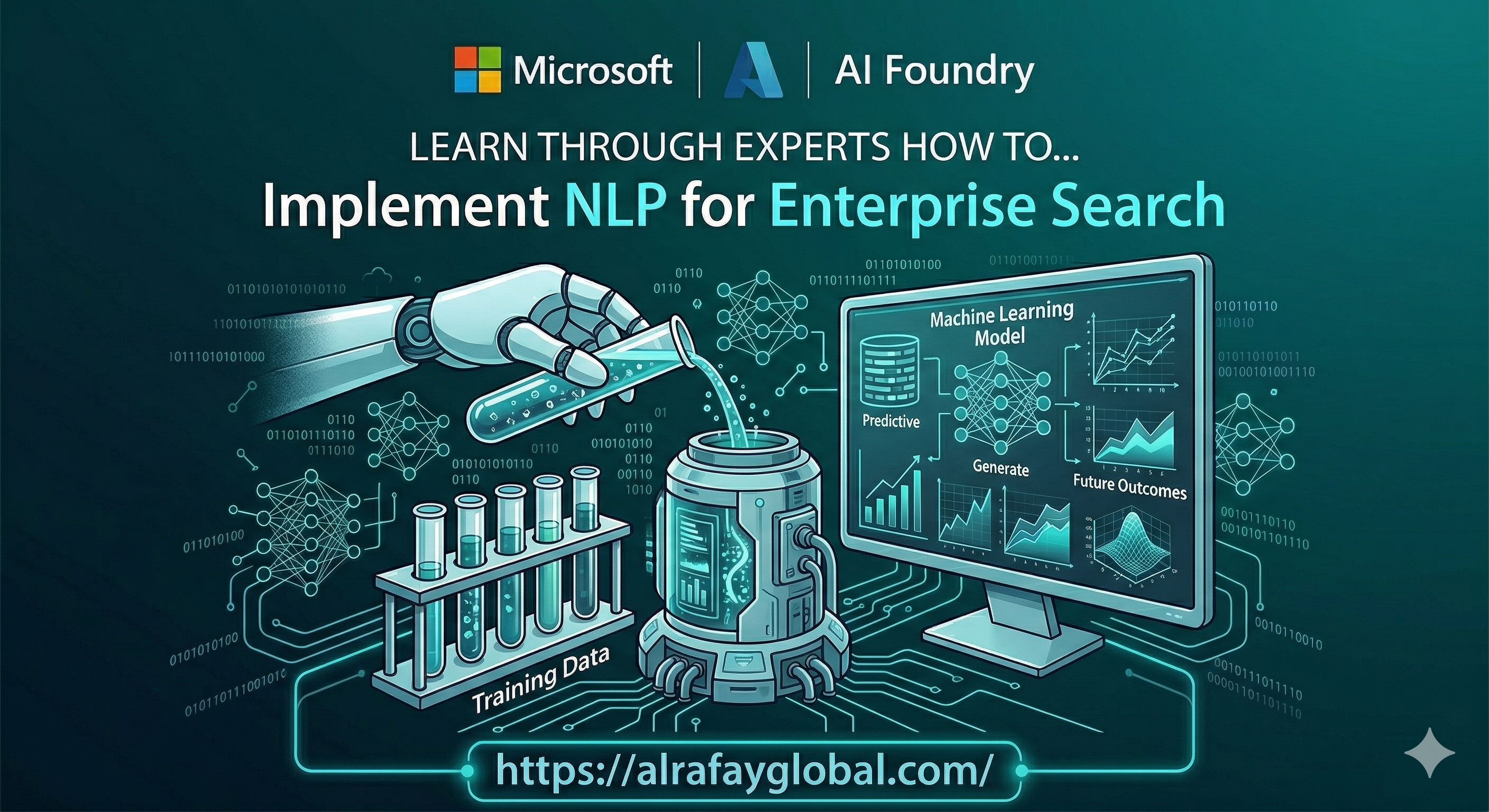 NLP-powered enterprise search interface showing intelligent search results and natural language understanding